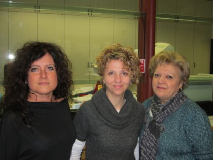 Prima da sinistra Emanuela Argentini con lo staff di Jolanda di Savoia