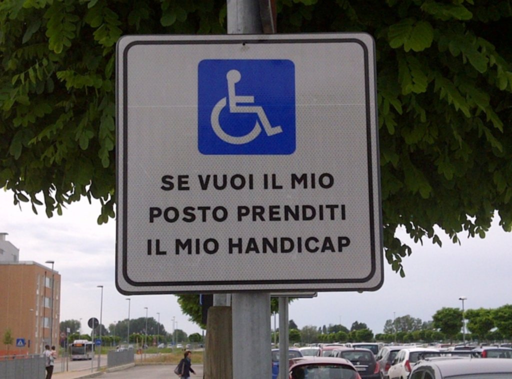 Foto cartello Handicap osp. Cona