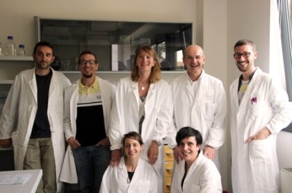 Lo staff del professor Simonato, penultimo a destra in piedi