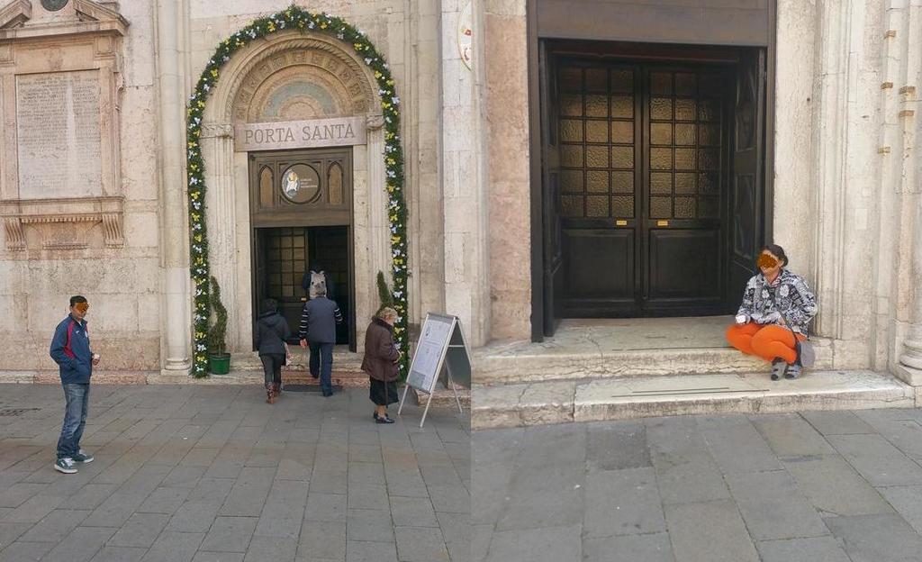 Vescovo e mendicanti