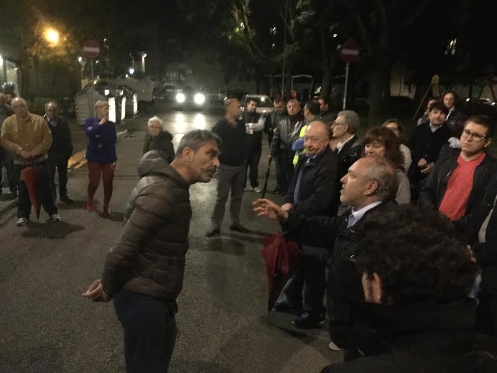 Zona Gad, Tagliani contestato al presidio contro il degrado