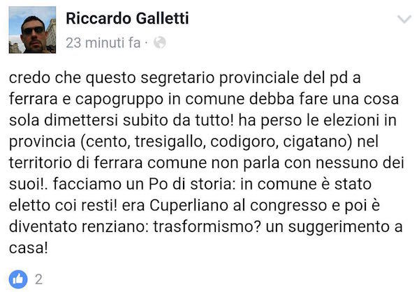 “Vitellio? Un trasformista. A casa subito”