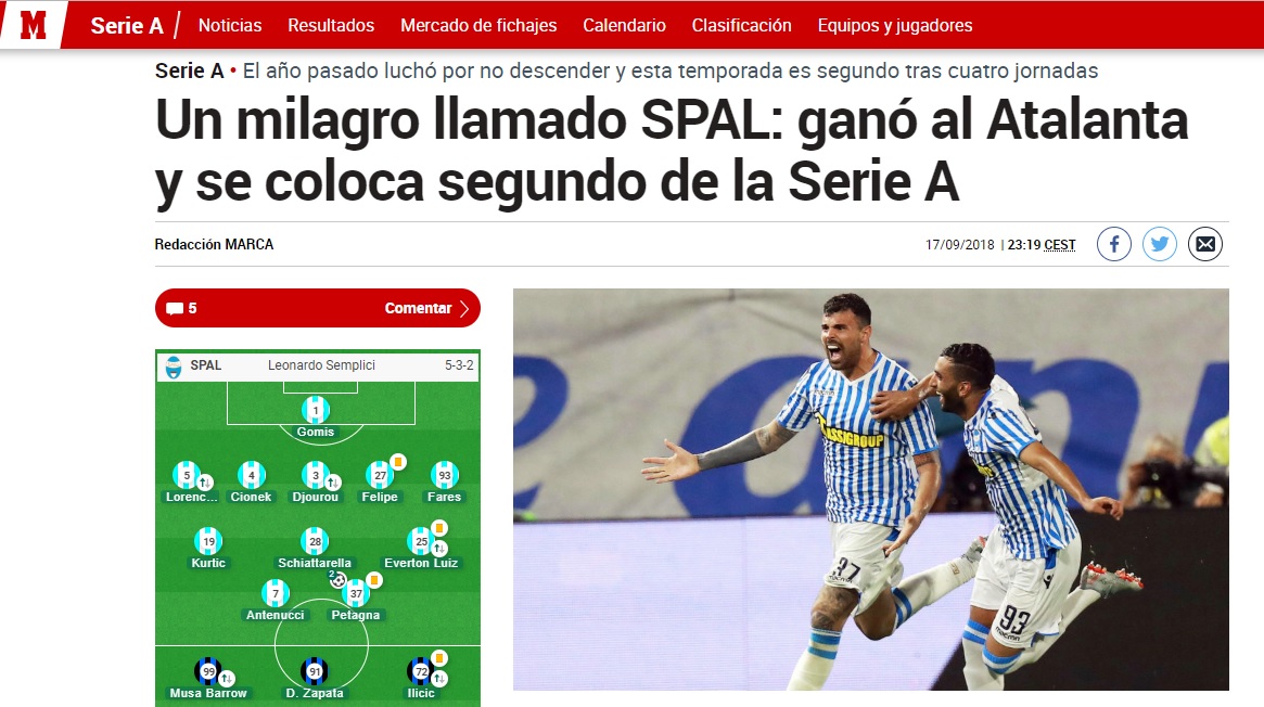 Tutto il mondo parla della Spal