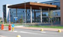 L'ingresso dell'ospedale di Cona