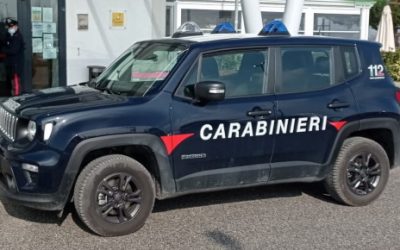 Ruba vestiti in un negozio e lancia un porta targa al padre della titolare