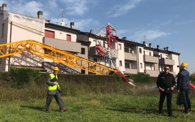 Gru crollata a Boara. In tre a processo per disastro colposo