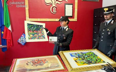 Scoperto laboratorio per la contraffazione, tra i quadri anche opere di Guttuso e Warhol