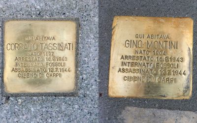 Posizionate le pietre d’inciampo dedicata a Gino Montini e Corrado Tassinati