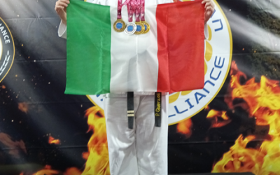 Pietro Querzoli quattro podi al Mediterranean karate e kobudo