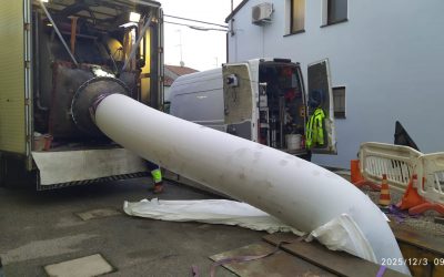 In conclusione il risanamento della condotta fognaria in via XX settembre