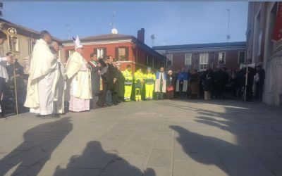Comacchio, il sagrato della cattedrale dedicato a Giovanni Paolo II