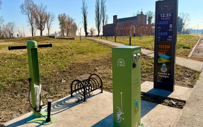 A Fiscaglia un totem che conta le bici sulla ciclabile della Corba