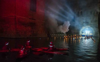 Torna a Ferrara lo spettacolo del Presepe sull’Acqua nel fossato del Castello