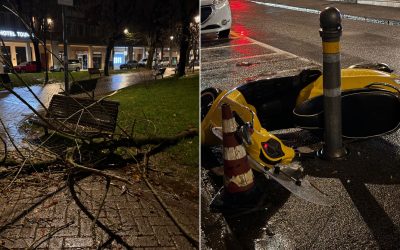 Forte vento, tanti gli alberi caduti. Disagi in super