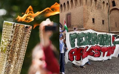 Fiamma Olimpica. Ferrara per la Palestina: “Simbolo di oppressione”