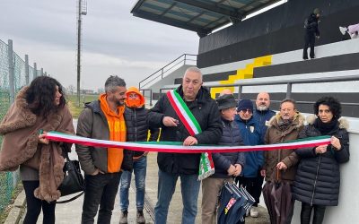 Formignana, inaugurata la tribuna ristrutturata del campo sportivo
