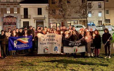 Fiaccolata di FdI per commemorare le vittime delle foibe