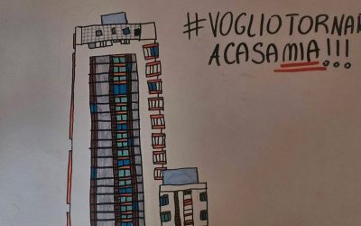 I disegni dei bambini del Grattacielo: “Voglio tornare a casa mia”
