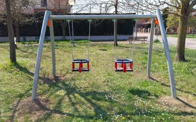 Nuovi giochi al parco Don Bortolini di Dosso