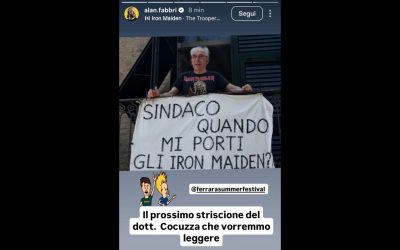 Striscione scomparso in Ariostea. Il sindaco risponde e irride chi lo aveva appeso