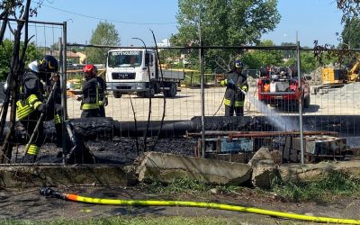 Incendio nel cantiere della geotermia in via Foro Boario