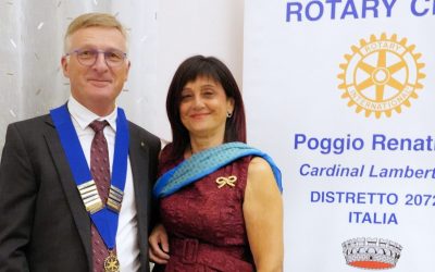 Rotary Club Poggio Renatico. Roberto Soffritti raccoglie il testimone da Marina  Gallerani
