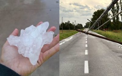 Nuova ondata di maltempo sul Ferrarese: grandine nell’Argentano e strade chiuse per i danni
