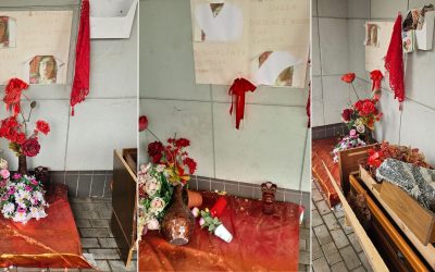Sfregio al ricordo di Samanta Zironi: foto strappate e fiori rovesciati