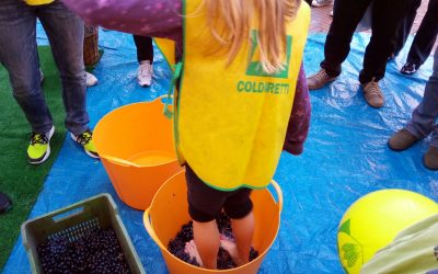 È tempo di vendemmia per i più piccoli al mercato coperto di via Montebello