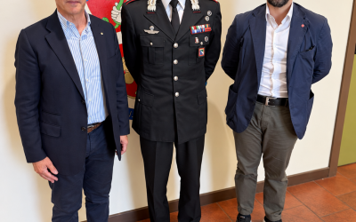 Il presidente dell’Ancri Ferrara in visita al nuovo comandante dei Carabinieri