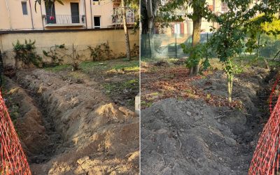 Via Fiume, spunta di nuovo la ruspa nel giardino conteso
